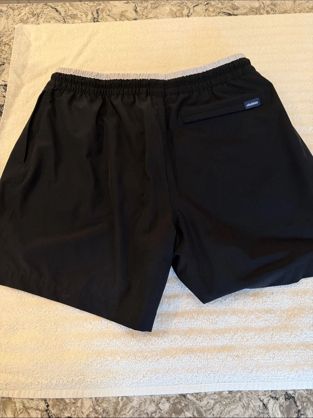 Chubbies black Swim Shorts with pink lining  38 inch waist.